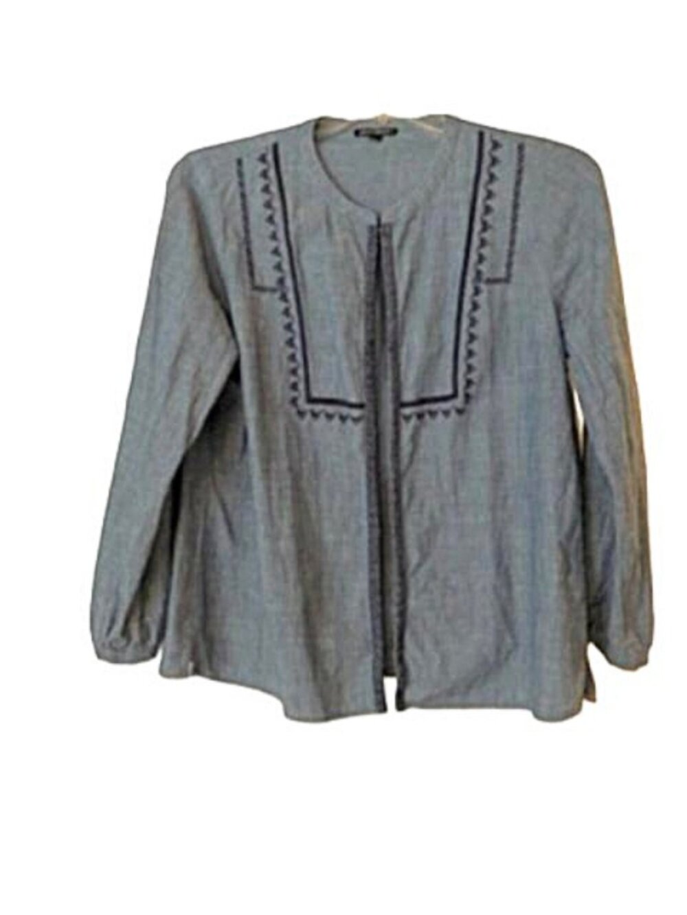 J. Crew Mercantile Top, Decorative Stitching, Single Hook-Eye Closure at Neck L